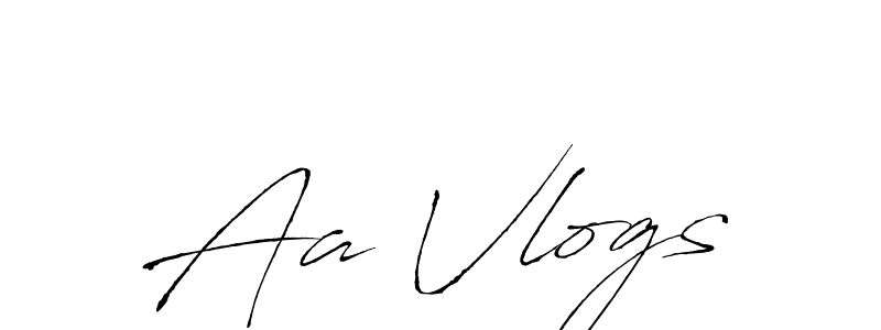 Create a beautiful signature design for name Aa Vlogs. With this signature (Antro_Vectra) fonts, you can make a handwritten signature for free. Aa Vlogs signature style 6 images and pictures png