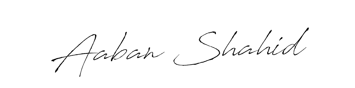How to make Aaban Shahid name signature. Use Antro_Vectra style for creating short signs online. This is the latest handwritten sign. Aaban Shahid signature style 6 images and pictures png