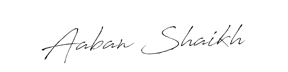 How to make Aaban Shaikh name signature. Use Antro_Vectra style for creating short signs online. This is the latest handwritten sign. Aaban Shaikh signature style 6 images and pictures png
