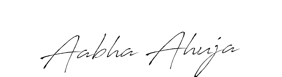 Design your own signature with our free online signature maker. With this signature software, you can create a handwritten (Antro_Vectra) signature for name Aabha Ahuja. Aabha Ahuja signature style 6 images and pictures png