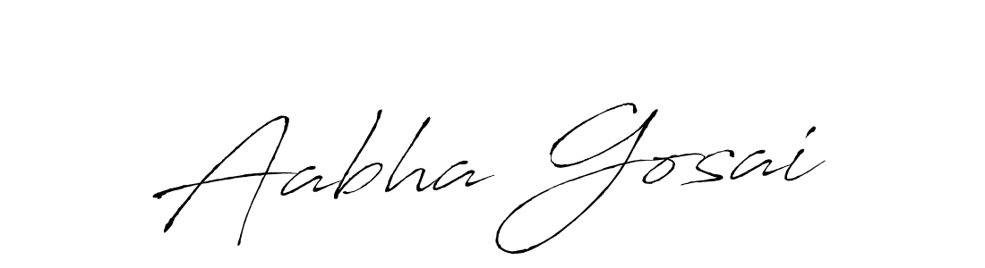 if you are searching for the best signature style for your name Aabha Gosai. so please give up your signature search. here we have designed multiple signature styles  using Antro_Vectra. Aabha Gosai signature style 6 images and pictures png
