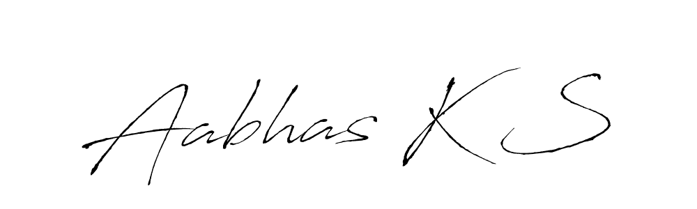 Design your own signature with our free online signature maker. With this signature software, you can create a handwritten (Antro_Vectra) signature for name Aabhas K S. Aabhas K S signature style 6 images and pictures png