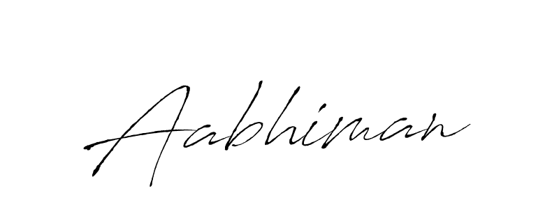 Design your own signature with our free online signature maker. With this signature software, you can create a handwritten (Antro_Vectra) signature for name Aabhiman. Aabhiman signature style 6 images and pictures png