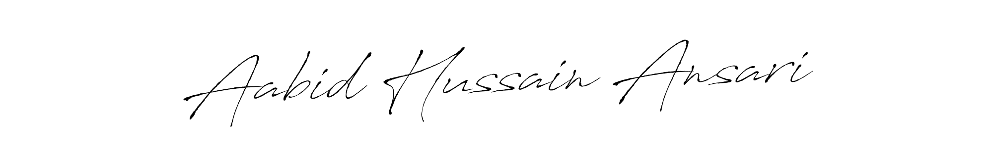 Create a beautiful signature design for name Aabid Hussain Ansari. With this signature (Antro_Vectra) fonts, you can make a handwritten signature for free. Aabid Hussain Ansari signature style 6 images and pictures png
