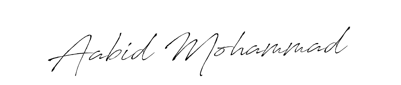 Aabid Mohammad stylish signature style. Best Handwritten Sign (Antro_Vectra) for my name. Handwritten Signature Collection Ideas for my name Aabid Mohammad. Aabid Mohammad signature style 6 images and pictures png