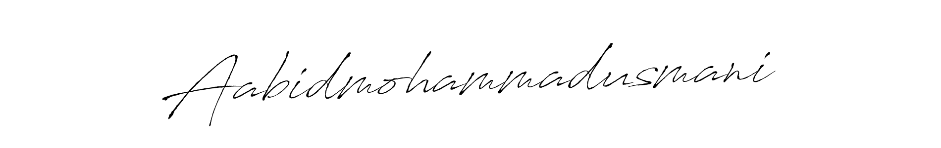 Design your own signature with our free online signature maker. With this signature software, you can create a handwritten (Antro_Vectra) signature for name Aabidmohammadusmani. Aabidmohammadusmani signature style 6 images and pictures png