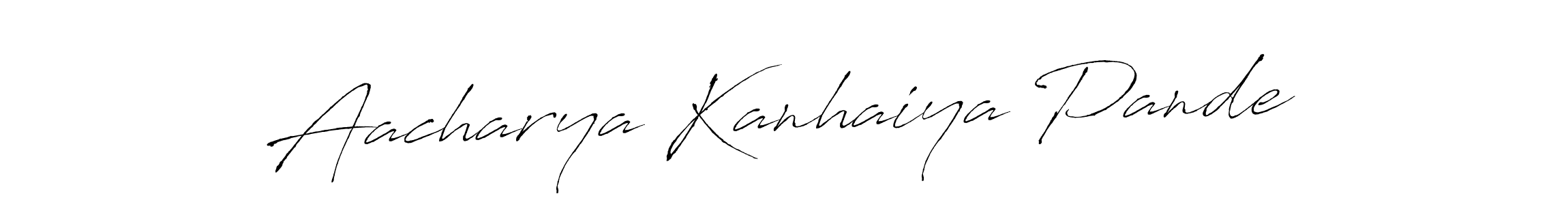 Design your own signature with our free online signature maker. With this signature software, you can create a handwritten (Antro_Vectra) signature for name Aacharya Kanhaiya Pande. Aacharya Kanhaiya Pande signature style 6 images and pictures png