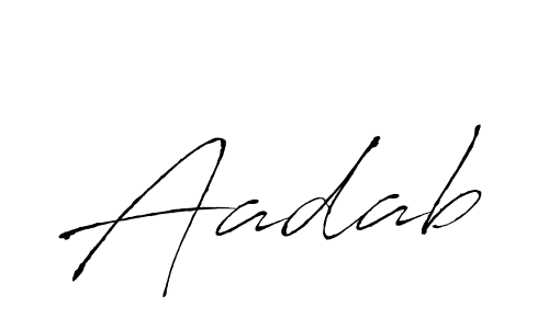 Use a signature maker to create a handwritten signature online. With this signature software, you can design (Antro_Vectra) your own signature for name Aadab. Aadab signature style 6 images and pictures png