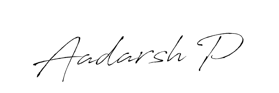 Create a beautiful signature design for name Aadarsh P. With this signature (Antro_Vectra) fonts, you can make a handwritten signature for free. Aadarsh P signature style 6 images and pictures png