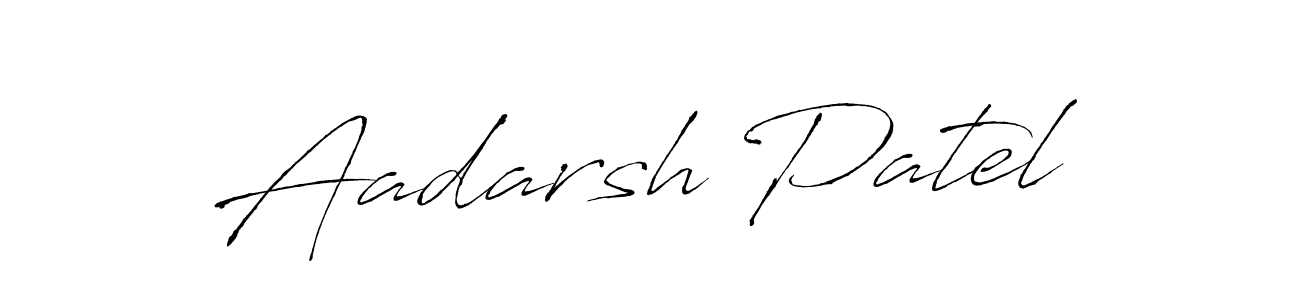 How to make Aadarsh Patel name signature. Use Antro_Vectra style for creating short signs online. This is the latest handwritten sign. Aadarsh Patel signature style 6 images and pictures png