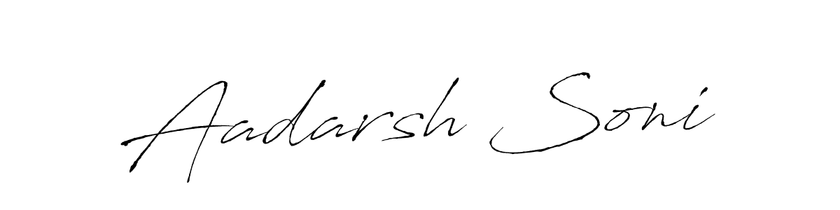 Make a beautiful signature design for name Aadarsh Soni. With this signature (Antro_Vectra) style, you can create a handwritten signature for free. Aadarsh Soni signature style 6 images and pictures png