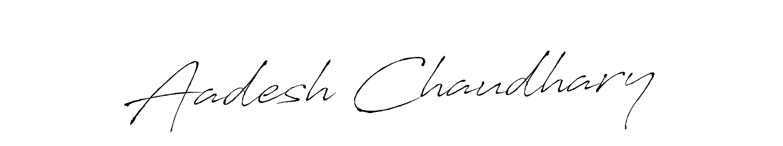 How to make Aadesh Chaudhary name signature. Use Antro_Vectra style for creating short signs online. This is the latest handwritten sign. Aadesh Chaudhary signature style 6 images and pictures png