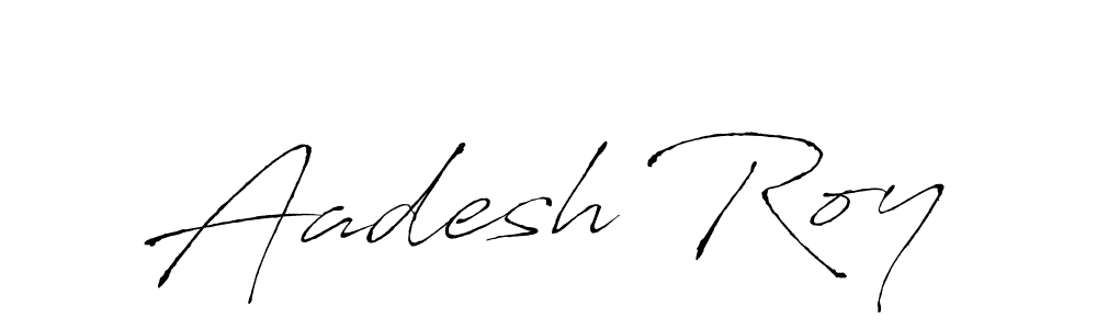 The best way (Antro_Vectra) to make a short signature is to pick only two or three words in your name. The name Aadesh Roy include a total of six letters. For converting this name. Aadesh Roy signature style 6 images and pictures png
