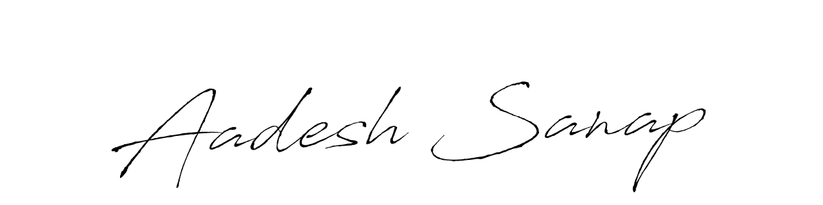 Aadesh Sanap stylish signature style. Best Handwritten Sign (Antro_Vectra) for my name. Handwritten Signature Collection Ideas for my name Aadesh Sanap. Aadesh Sanap signature style 6 images and pictures png