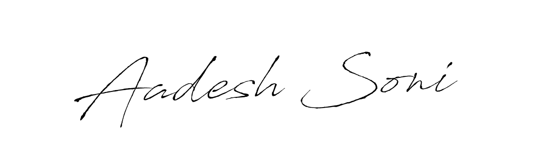 Aadesh Soni stylish signature style. Best Handwritten Sign (Antro_Vectra) for my name. Handwritten Signature Collection Ideas for my name Aadesh Soni. Aadesh Soni signature style 6 images and pictures png