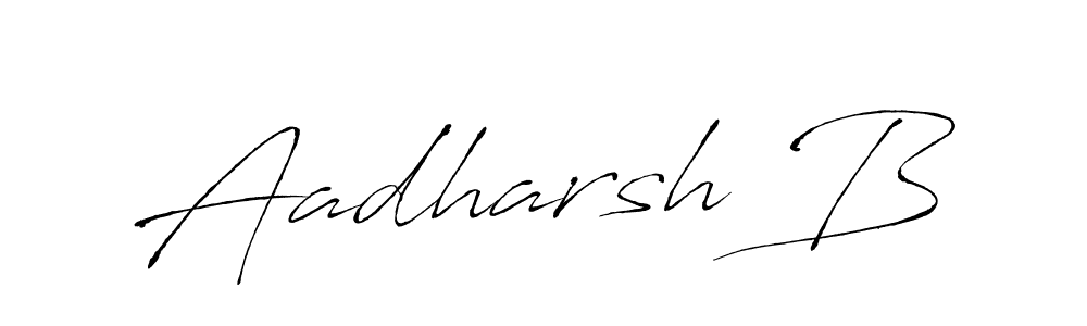 The best way (Antro_Vectra) to make a short signature is to pick only two or three words in your name. The name Aadharsh B include a total of six letters. For converting this name. Aadharsh B signature style 6 images and pictures png