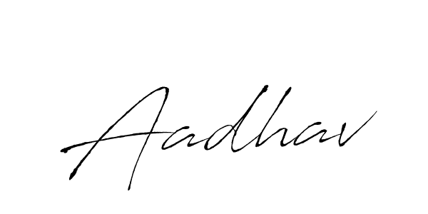 Make a beautiful signature design for name Aadhav. With this signature (Antro_Vectra) style, you can create a handwritten signature for free. Aadhav signature style 6 images and pictures png
