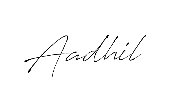 Design your own signature with our free online signature maker. With this signature software, you can create a handwritten (Antro_Vectra) signature for name Aadhil. Aadhil signature style 6 images and pictures png