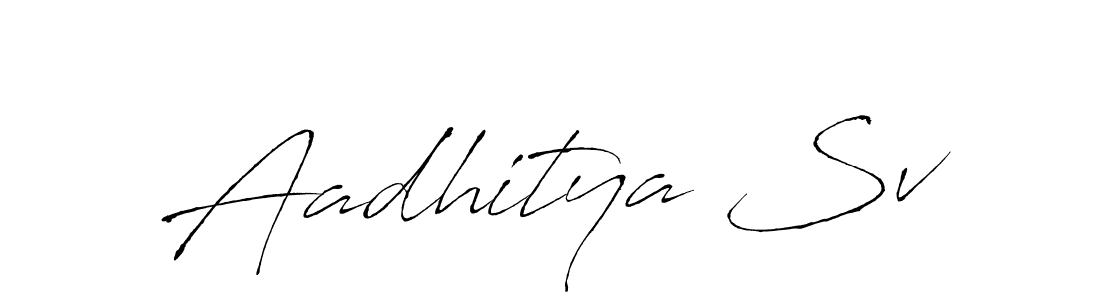 Design your own signature with our free online signature maker. With this signature software, you can create a handwritten (Antro_Vectra) signature for name Aadhitya Sv. Aadhitya Sv signature style 6 images and pictures png