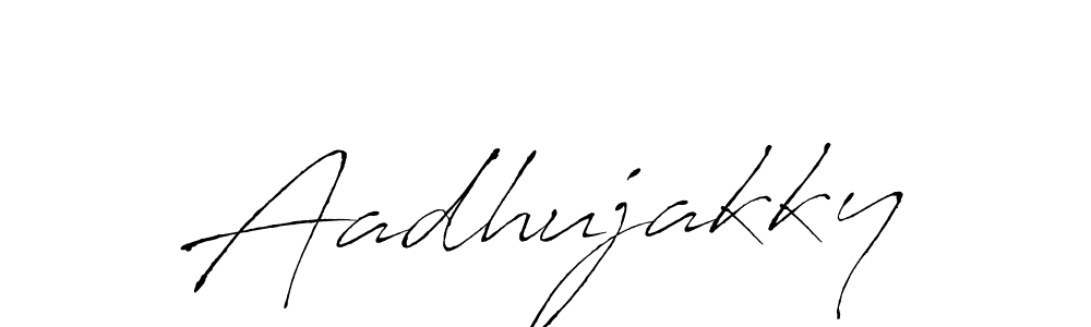 You can use this online signature creator to create a handwritten signature for the name Aadhujakky. This is the best online autograph maker. Aadhujakky signature style 6 images and pictures png