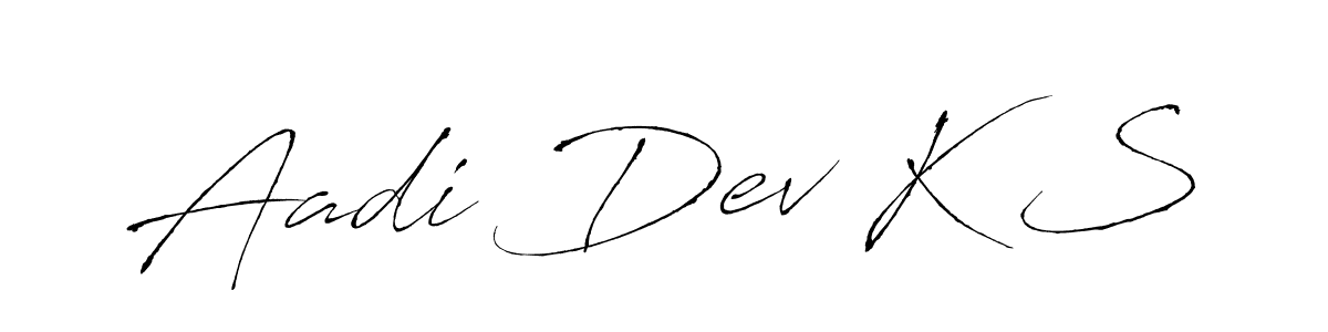 Design your own signature with our free online signature maker. With this signature software, you can create a handwritten (Antro_Vectra) signature for name Aadi Dev K S. Aadi Dev K S signature style 6 images and pictures png