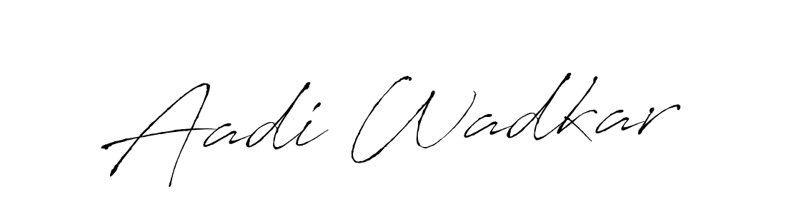 Make a beautiful signature design for name Aadi Wadkar. With this signature (Antro_Vectra) style, you can create a handwritten signature for free. Aadi Wadkar signature style 6 images and pictures png