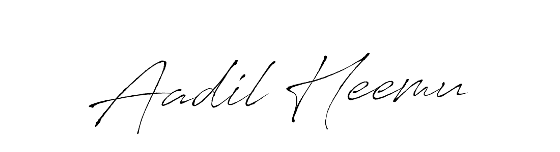 Design your own signature with our free online signature maker. With this signature software, you can create a handwritten (Antro_Vectra) signature for name Aadil Heemu. Aadil Heemu signature style 6 images and pictures png