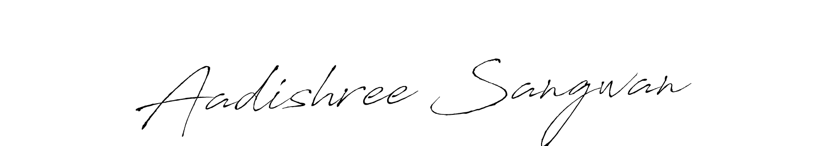 Create a beautiful signature design for name Aadishree Sangwan. With this signature (Antro_Vectra) fonts, you can make a handwritten signature for free. Aadishree Sangwan signature style 6 images and pictures png