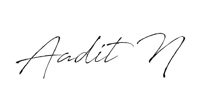 Make a beautiful signature design for name Aadit N. With this signature (Antro_Vectra) style, you can create a handwritten signature for free. Aadit N signature style 6 images and pictures png