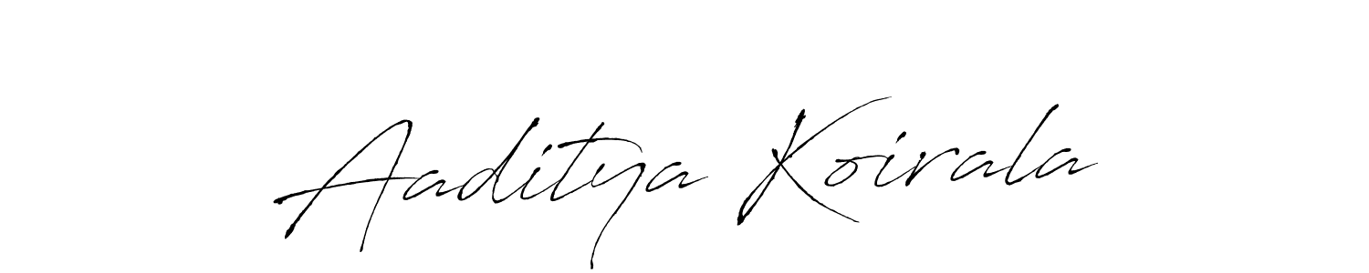Also we have Aaditya Koirala name is the best signature style. Create professional handwritten signature collection using Antro_Vectra autograph style. Aaditya Koirala signature style 6 images and pictures png