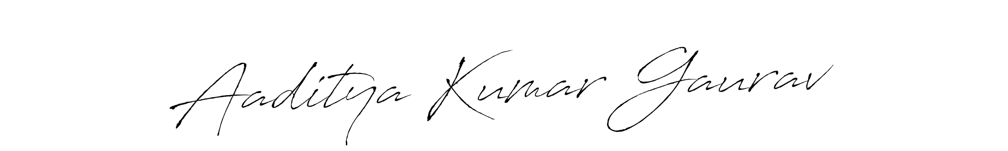 Create a beautiful signature design for name Aaditya Kumar Gaurav. With this signature (Antro_Vectra) fonts, you can make a handwritten signature for free. Aaditya Kumar Gaurav signature style 6 images and pictures png