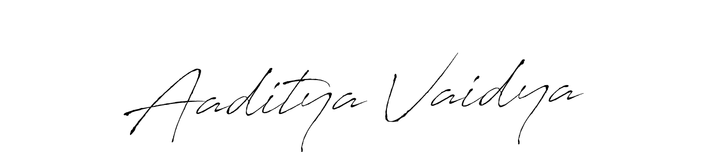 Create a beautiful signature design for name Aaditya Vaidya. With this signature (Antro_Vectra) fonts, you can make a handwritten signature for free. Aaditya Vaidya signature style 6 images and pictures png