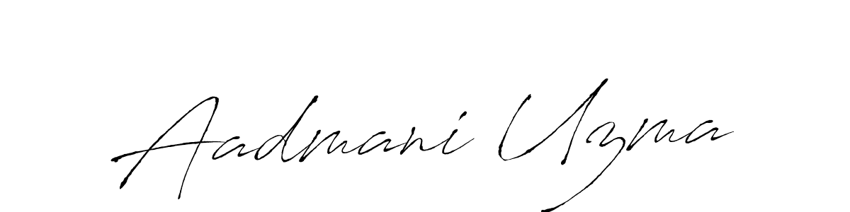 Create a beautiful signature design for name Aadmani Uzma. With this signature (Antro_Vectra) fonts, you can make a handwritten signature for free. Aadmani Uzma signature style 6 images and pictures png