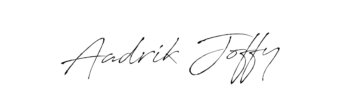 Make a beautiful signature design for name Aadrik Joffy. With this signature (Antro_Vectra) style, you can create a handwritten signature for free. Aadrik Joffy signature style 6 images and pictures png