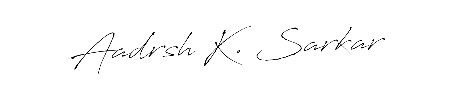 Also we have Aadrsh K. Sarkar name is the best signature style. Create professional handwritten signature collection using Antro_Vectra autograph style. Aadrsh K. Sarkar signature style 6 images and pictures png