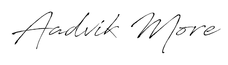 Stand out with a creative autograph for Aadvik More. The Antro_Vectra styling blends modern aesthetics with classic signature flourishes. Aadvik More signature style 6 images and pictures png