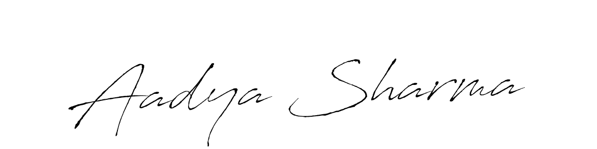 Make a beautiful signature design for name Aadya Sharma. With this signature (Antro_Vectra) style, you can create a handwritten signature for free. Aadya Sharma signature style 6 images and pictures png