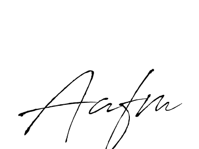 Make a beautiful signature design for name Aafm. With this signature (Antro_Vectra) style, you can create a handwritten signature for free. Aafm signature style 6 images and pictures png