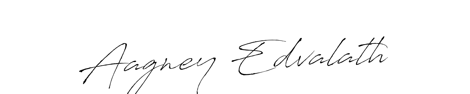 How to make Aagney Edvalath name signature. Use Antro_Vectra style for creating short signs online. This is the latest handwritten sign. Aagney Edvalath signature style 6 images and pictures png