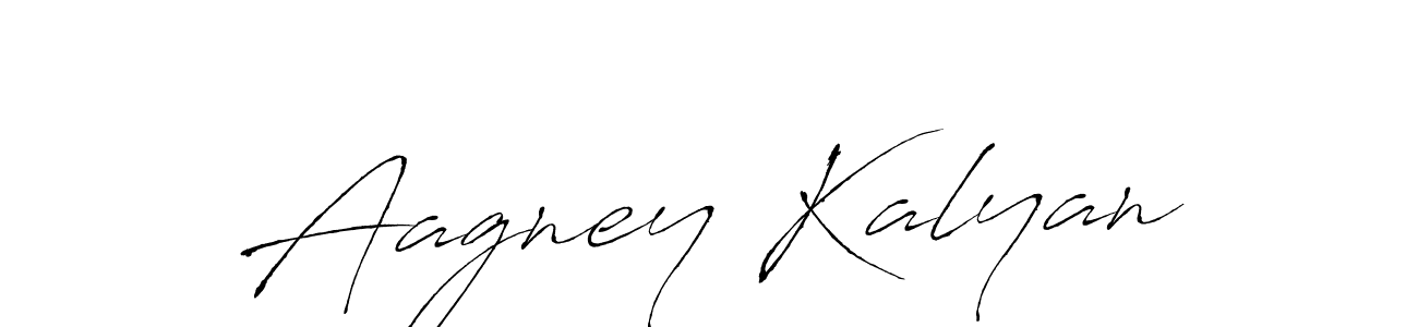 How to make Aagney Kalyan name signature. Use Antro_Vectra style for creating short signs online. This is the latest handwritten sign. Aagney Kalyan signature style 6 images and pictures png