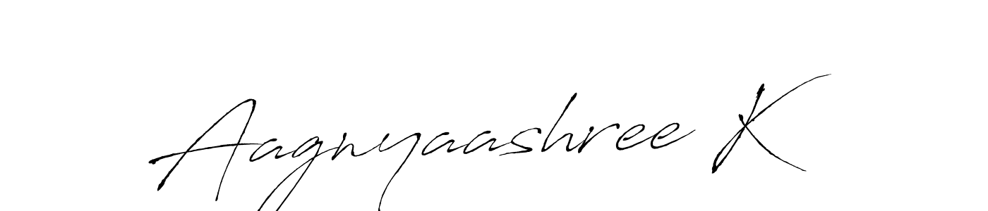 Make a beautiful signature design for name Aagnyaashree K. With this signature (Antro_Vectra) style, you can create a handwritten signature for free. Aagnyaashree K signature style 6 images and pictures png