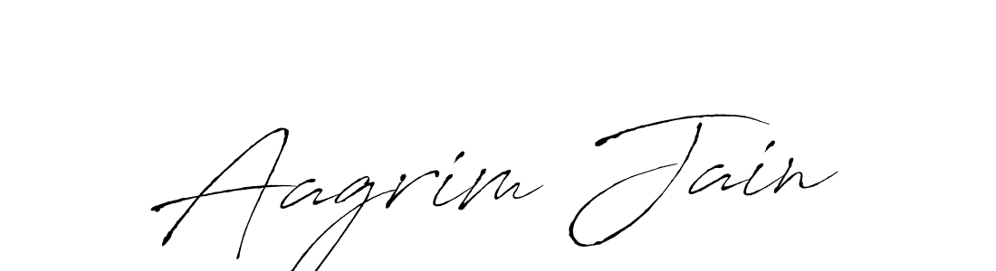 Design your own signature with our free online signature maker. With this signature software, you can create a handwritten (Antro_Vectra) signature for name Aagrim Jain. Aagrim Jain signature style 6 images and pictures png