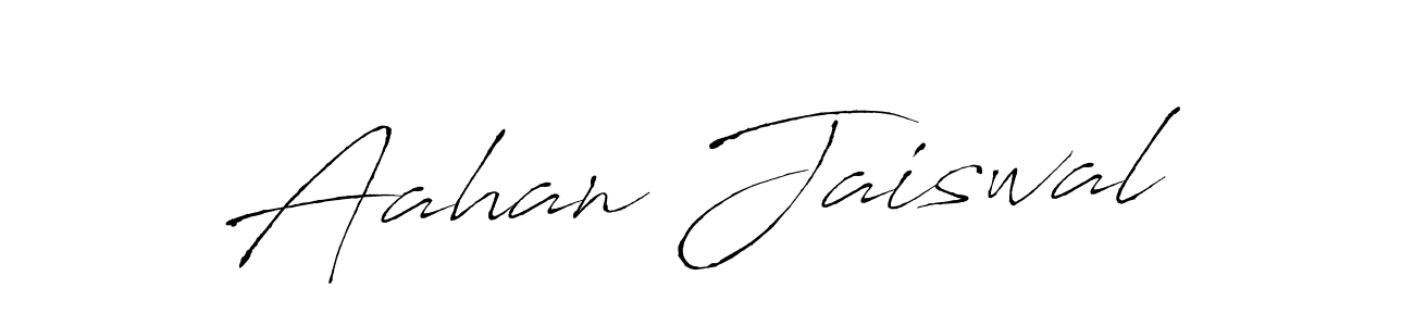 How to make Aahan Jaiswal name signature. Use Antro_Vectra style for creating short signs online. This is the latest handwritten sign. Aahan Jaiswal signature style 6 images and pictures png