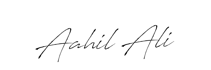 How to make Aahil Ali name signature. Use Antro_Vectra style for creating short signs online. This is the latest handwritten sign. Aahil Ali signature style 6 images and pictures png