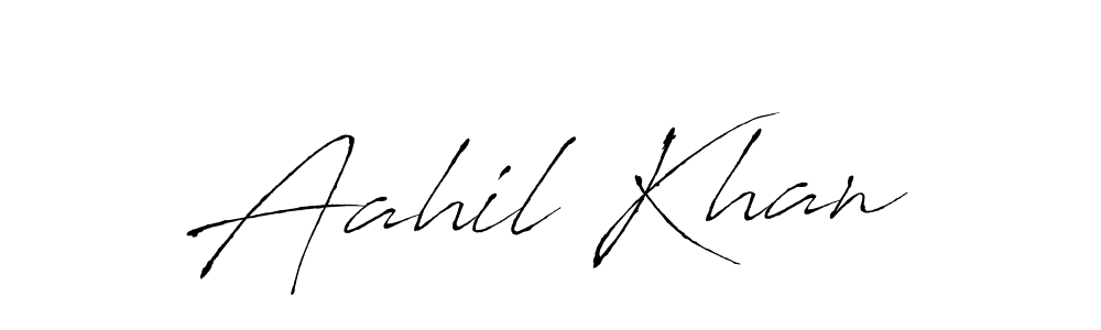 This is the best signature style for the Aahil Khan name. Also you like these signature font (Antro_Vectra). Mix name signature. Aahil Khan signature style 6 images and pictures png