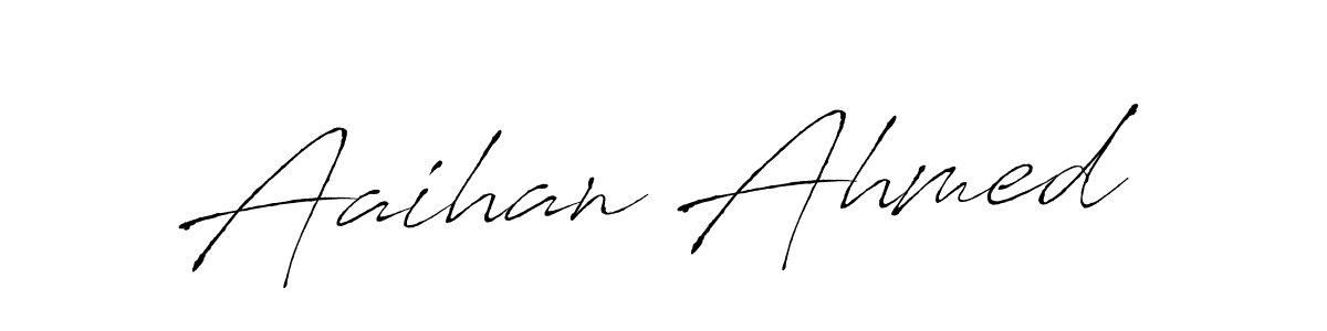 Make a beautiful signature design for name Aaihan Ahmed. With this signature (Antro_Vectra) style, you can create a handwritten signature for free. Aaihan Ahmed signature style 6 images and pictures png