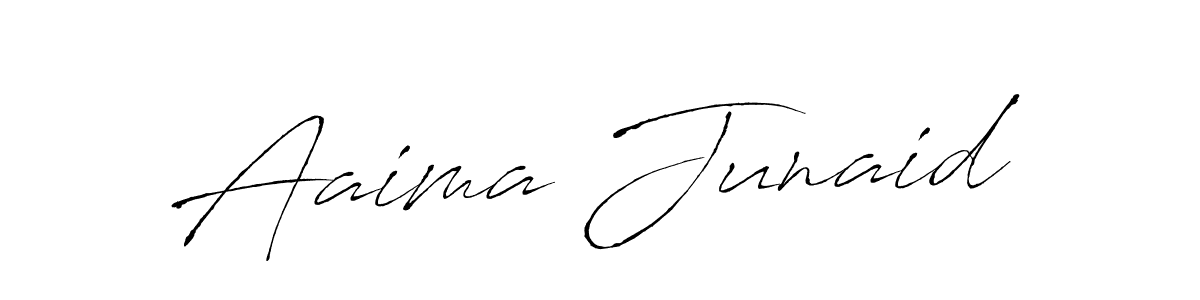 Also we have Aaima Junaid name is the best signature style. Create professional handwritten signature collection using Antro_Vectra autograph style. Aaima Junaid signature style 6 images and pictures png