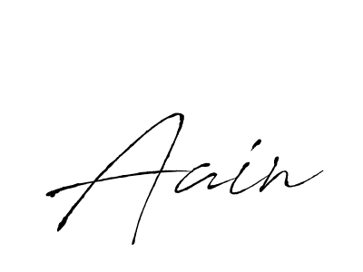 Make a beautiful signature design for name Aain. With this signature (Antro_Vectra) style, you can create a handwritten signature for free. Aain signature style 6 images and pictures png