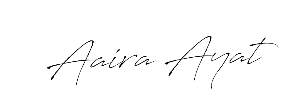 Make a beautiful signature design for name Aaira Ayat. With this signature (Antro_Vectra) style, you can create a handwritten signature for free. Aaira Ayat signature style 6 images and pictures png