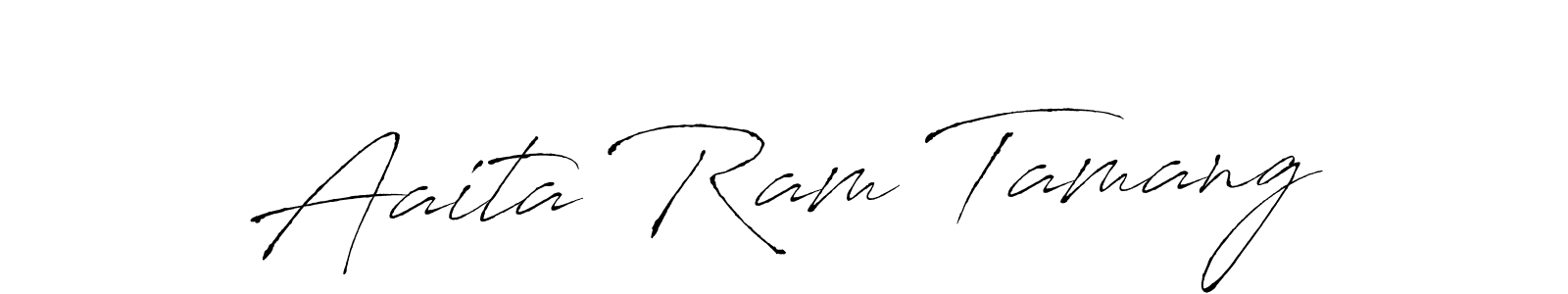 Also we have Aaita Ram Tamang name is the best signature style. Create professional handwritten signature collection using Antro_Vectra autograph style. Aaita Ram Tamang signature style 6 images and pictures png